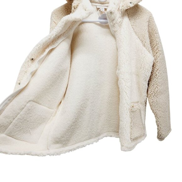 Lacey Chabert Women's Comfy Chic Sherpa Jacket Beige cream Size S - Picture 8 of 13
